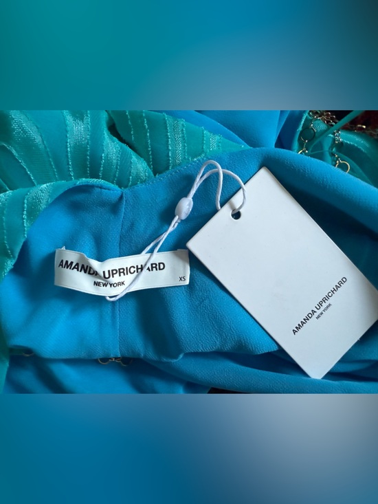 NWT Amanda Uprichard Kimball Wave Print
Mini Dress In Maui Blue - Picture 7 of 9